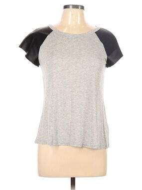 Enza Costa leather capped baseball tee